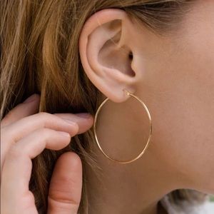 14k Solid Gold Hoop Earrings